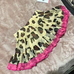 Harajuku Mini 5 cheetah pink twirl skirt elastic waste nwt target collection
